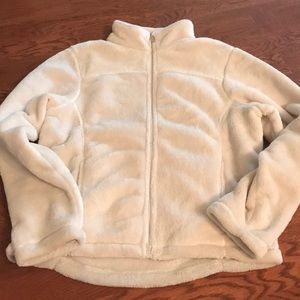 Fuzzy zip up jacket